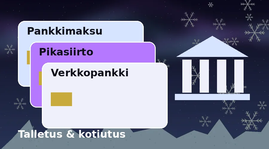 Huurteinen Kasino maksutavat – pankkimaksut, Zimpler- ja Trustly-tyyppiset pikasiirrot sekä verkkopankki