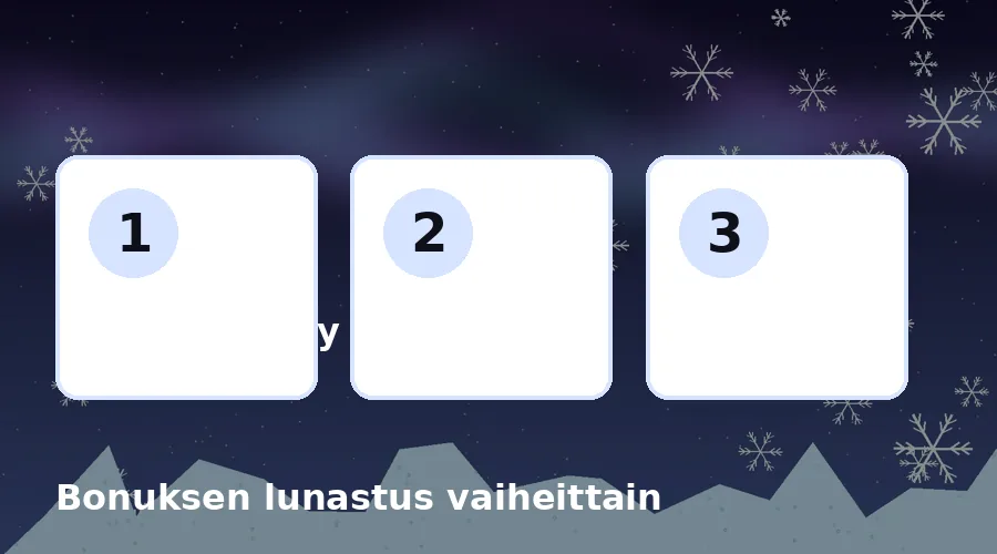 Huurteinen Kasino bonuksen lunastus kolmessa vaiheessa: rekisteröidy, talleta, lunasta